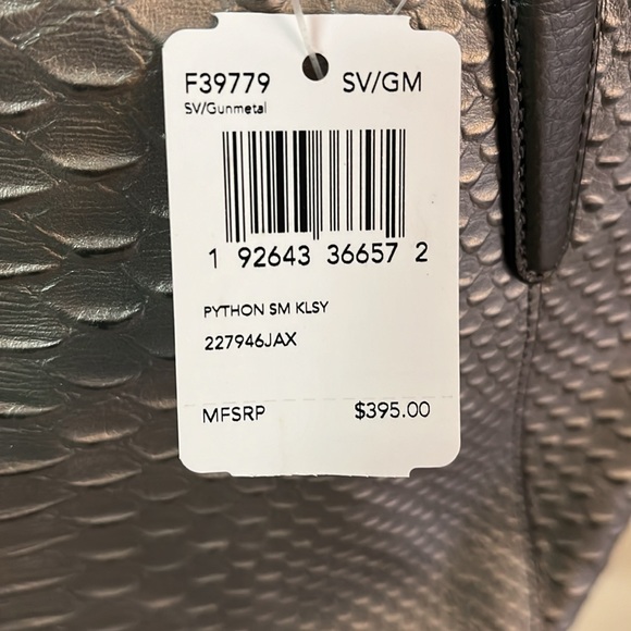 NWT Coach Gunmetal Python purse - Picture 10 of 10